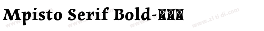 Mpisto Serif Bold字体转换